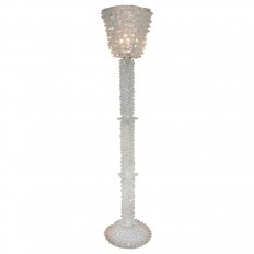 Opaline spiked Murano glass floor lamp 